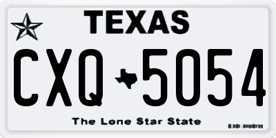 TX license plate CXQ5054