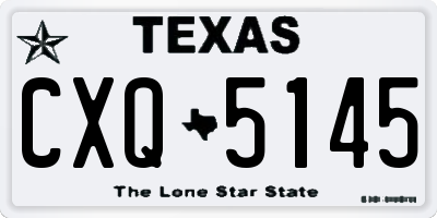 TX license plate CXQ5145