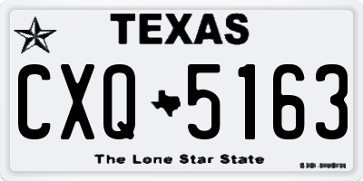 TX license plate CXQ5163
