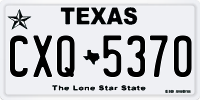 TX license plate CXQ5370