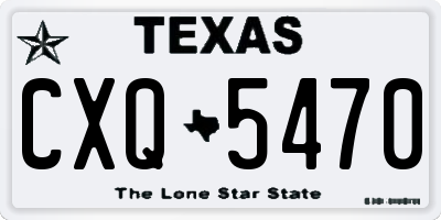 TX license plate CXQ5470