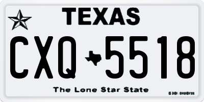 TX license plate CXQ5518