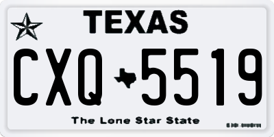 TX license plate CXQ5519