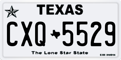 TX license plate CXQ5529