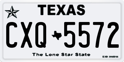 TX license plate CXQ5572