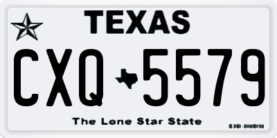TX license plate CXQ5579
