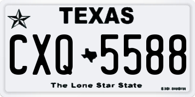 TX license plate CXQ5588