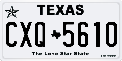 TX license plate CXQ5610