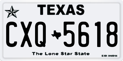 TX license plate CXQ5618