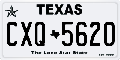 TX license plate CXQ5620