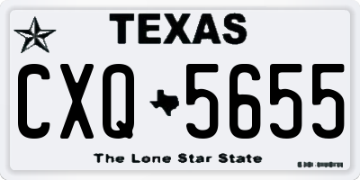TX license plate CXQ5655