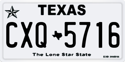 TX license plate CXQ5716