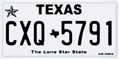 TX license plate CXQ5791