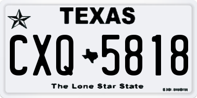 TX license plate CXQ5818
