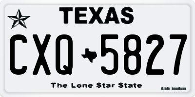TX license plate CXQ5827