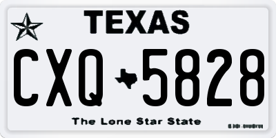 TX license plate CXQ5828
