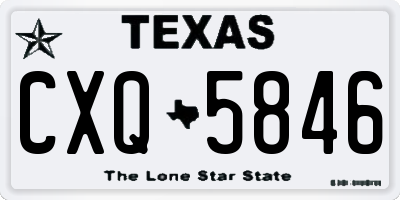 TX license plate CXQ5846