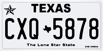 TX license plate CXQ5878