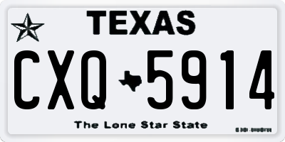 TX license plate CXQ5914