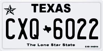 TX license plate CXQ6022