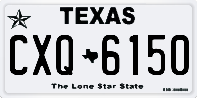TX license plate CXQ6150