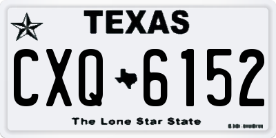 TX license plate CXQ6152