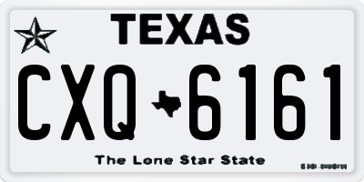 TX license plate CXQ6161