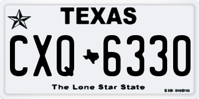 TX license plate CXQ6330
