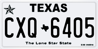 TX license plate CXQ6405