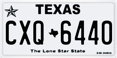 TX license plate CXQ6440