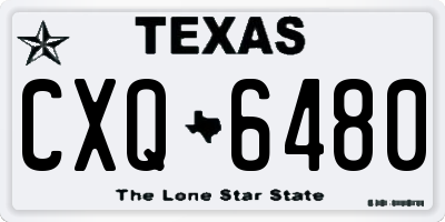 TX license plate CXQ6480