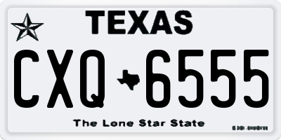 TX license plate CXQ6555