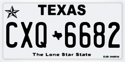 TX license plate CXQ6682