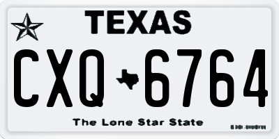 TX license plate CXQ6764