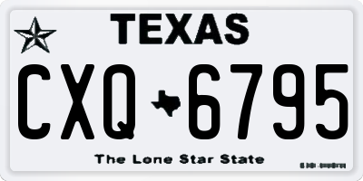 TX license plate CXQ6795