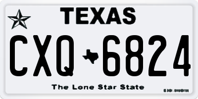 TX license plate CXQ6824