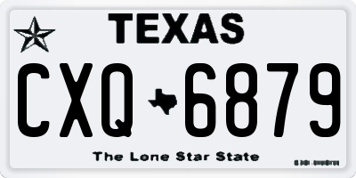 TX license plate CXQ6879