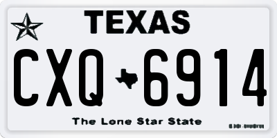 TX license plate CXQ6914