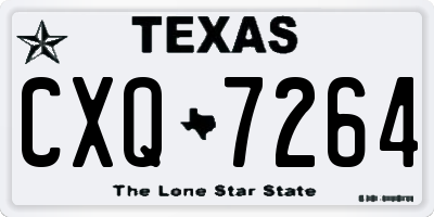 TX license plate CXQ7264
