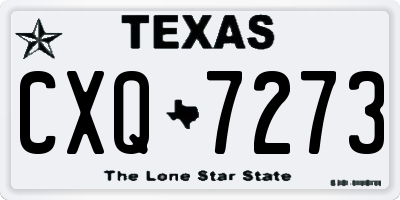 TX license plate CXQ7273
