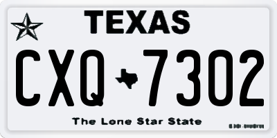TX license plate CXQ7302