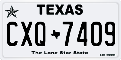 TX license plate CXQ7409