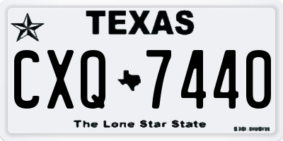TX license plate CXQ7440
