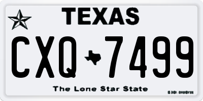 TX license plate CXQ7499