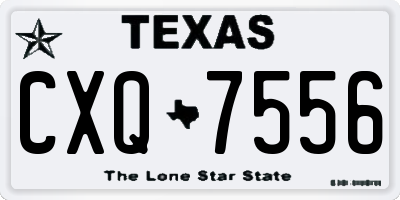 TX license plate CXQ7556