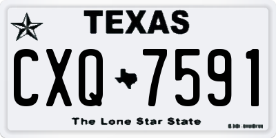 TX license plate CXQ7591