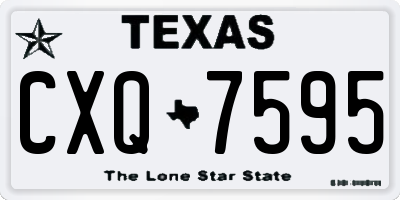TX license plate CXQ7595