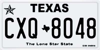TX license plate CXQ8048