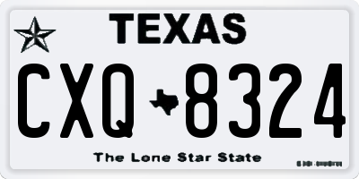 TX license plate CXQ8324