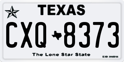TX license plate CXQ8373